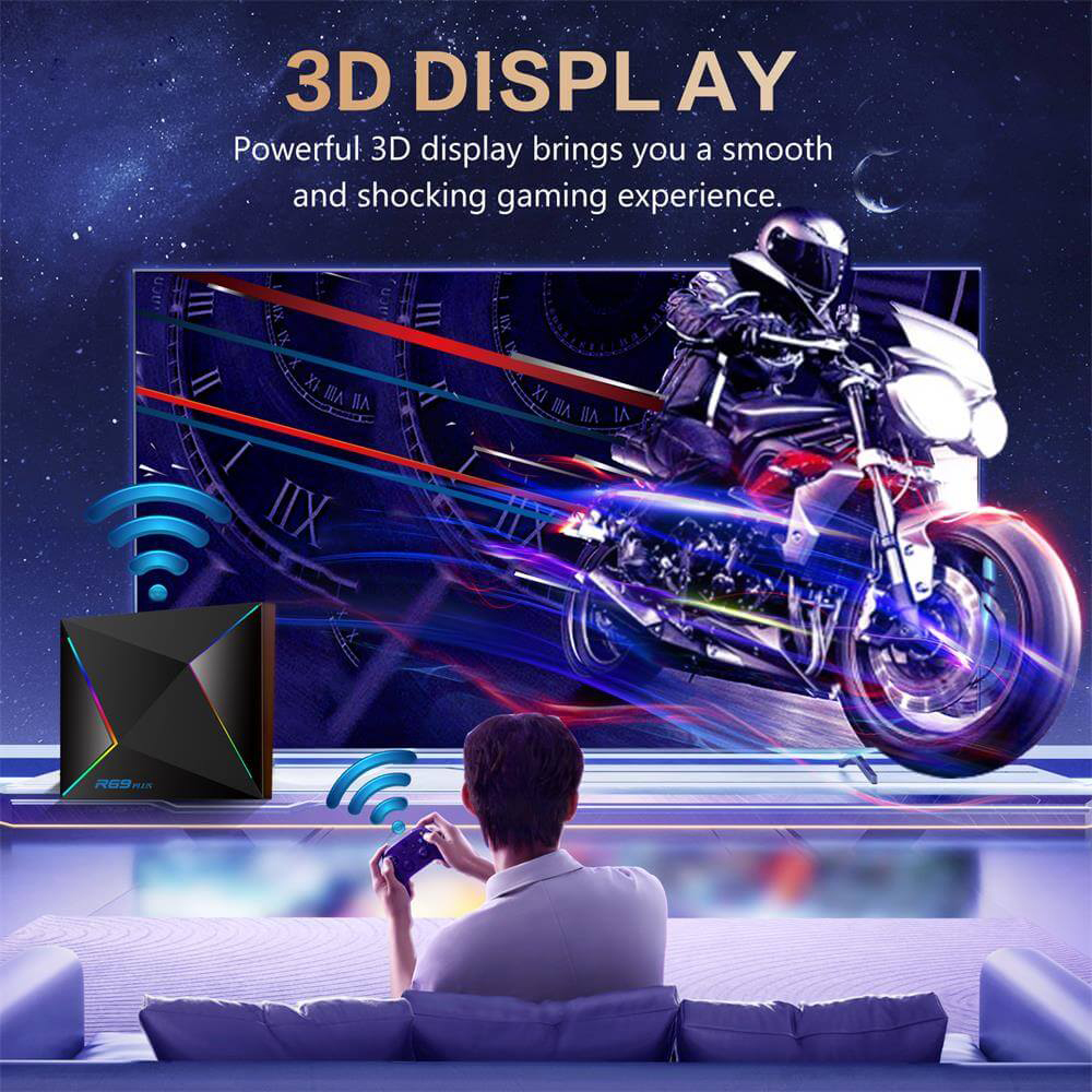 3D Display android 14 tv box R69 Plus