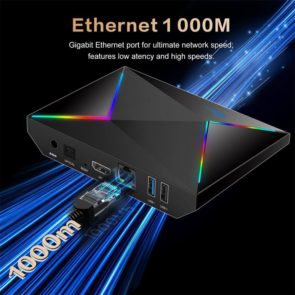 1000m ethernet android 14 tv box