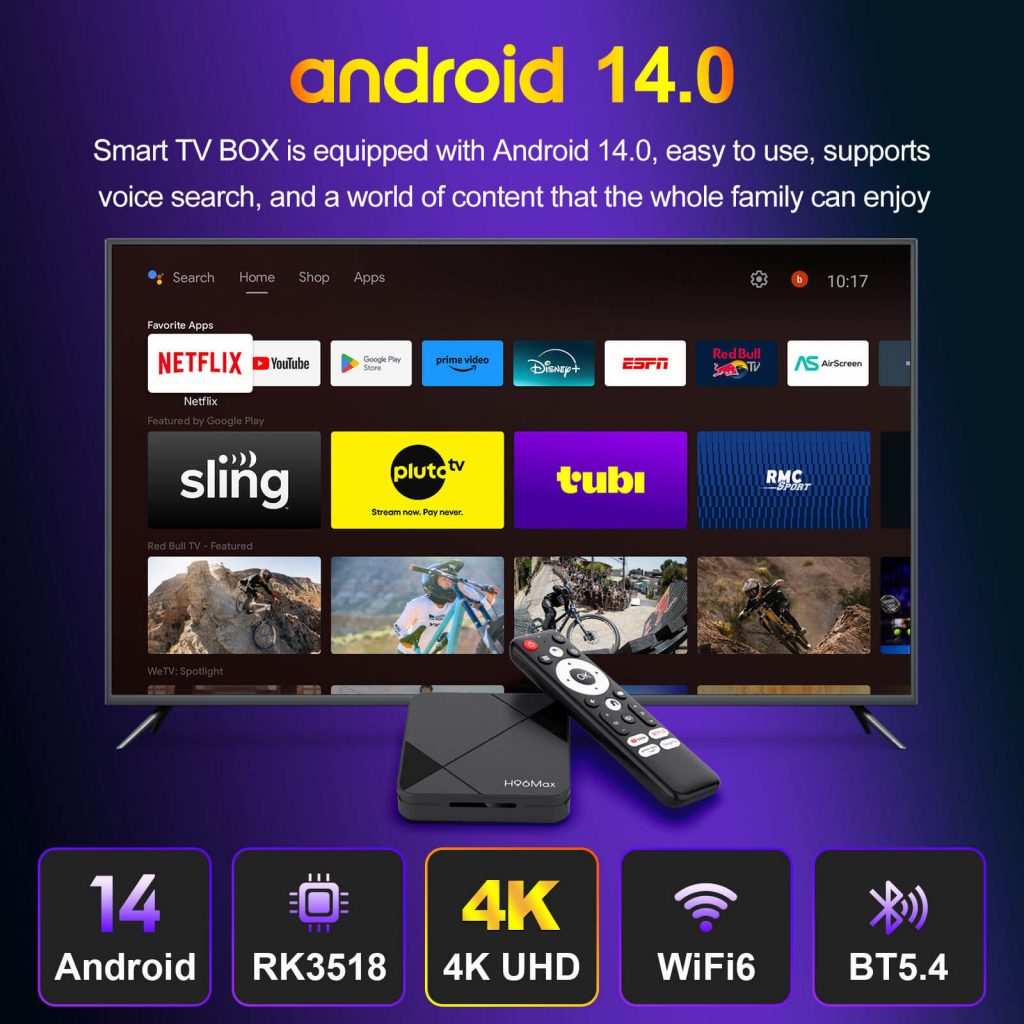 android 14 h96 max tv boxa